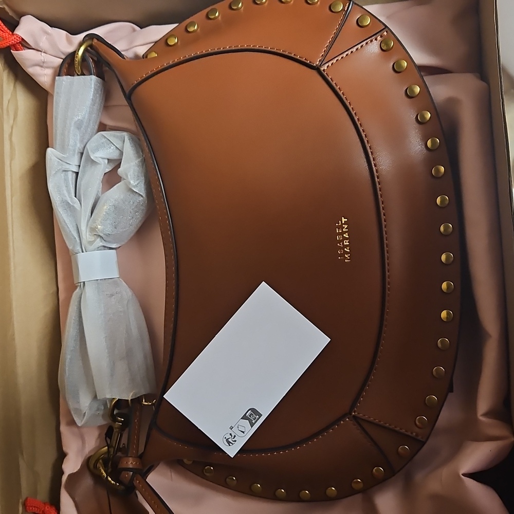 Nwt Isabel Marant Oskan Moon Brown Bag - Picture 10 of 10
